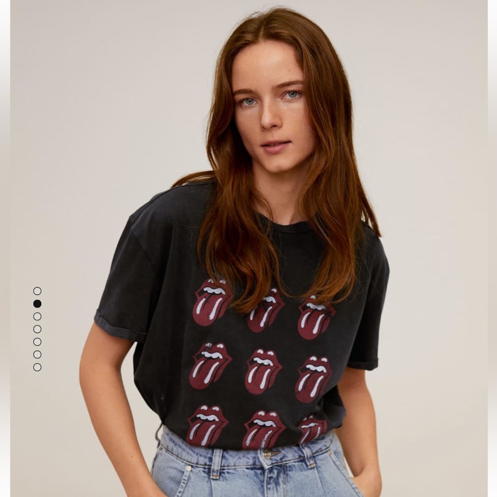 Mango Rolling Stones T-Shirt Size M